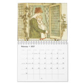 Vintage Windows van Kate Greenaway Meisjes & Kinde Kalender (Feb 2027)
