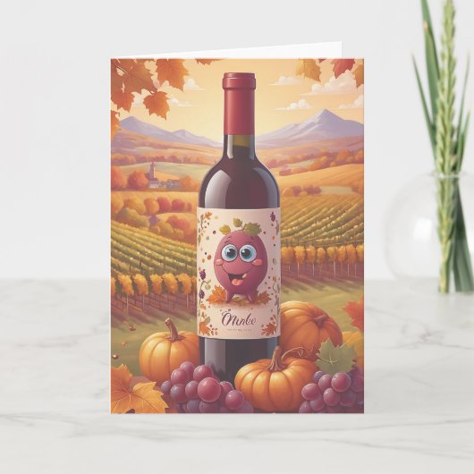 Vintage Wine Barrel Celebration Kaart (Voorkant)