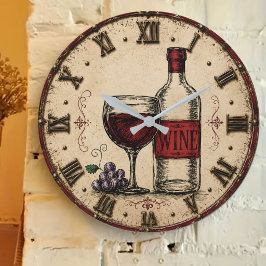 Vintage Wine Bottle and Glass Rustic Vineyard Grote Klok