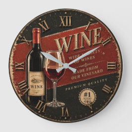 Vintage Wine Bottle Rustic Winery Vineyard Kitchen Grote Klok
