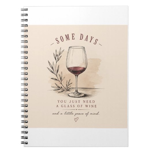 Vintage Wine Lover Notelock | Red Wine Design Notitieboek (Voorkant)