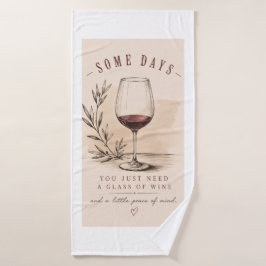 Vintage Wine Lover | Red Wine Design Badhanddoek