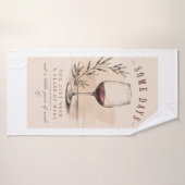 Vintage Wine Lover | Red Wine Design Badhanddoek (Badhanddoek)