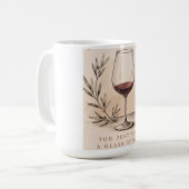 Vintage Wine Lover | Red Wine Design Koffiemok (Voorkant links)
