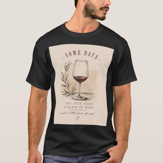 Vintage Wine Lover Shirt | Elegant Red Wine Design (Voorkant)