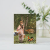 Vintage Winslow homer De melkmeid Briefkaart (Staand voorkant)