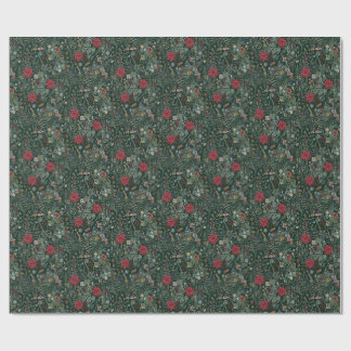 Vintage winter botanische inpakpapier