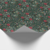 Vintage winter botanische inpakpapier (Hoek)