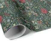 Vintage winter botanische inpakpapier (Rol Hoek)