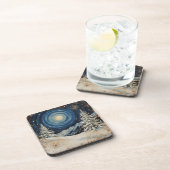 Vintage Winter Christmas Escape Bier Onderzetter (Rechterzijde)