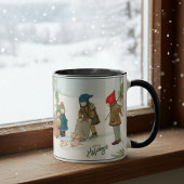 Vintage Winter Holiday Mok