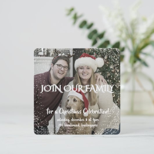 Vintage Winter Kerst Elegantie Persoonlijk Kaart (Staand voorkant)