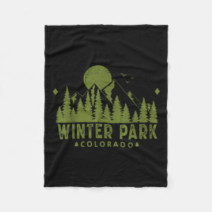 Vintage Winter Park Colorado Co Ski Berg Buiten Fleece Deken