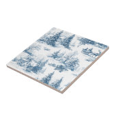 Vintage Winter Toile de Jouy - Classic Christmas Tegeltje (Zijkant)