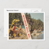 Vintage Wisconsin Dells Wisconsin Briefkaart (Voorkant / Achterkant)