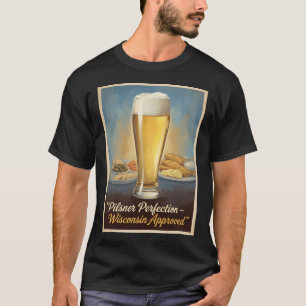Vintage Wisconsin Pilsner Bier Vrijdag Vis Friture T-shirt
