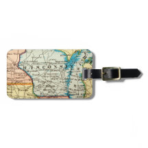 Vintage Wisconsinkaart Antieke Retro Cartografie