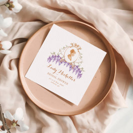 Vintage Wisteria Bloemige Regency Bruidsmeisjesfee Servet