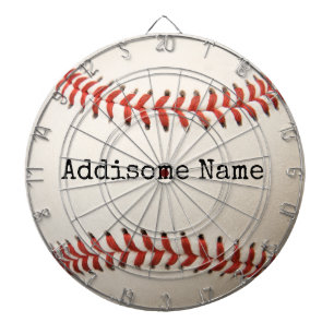 Vintage wit honkbal rond kussen dartbord