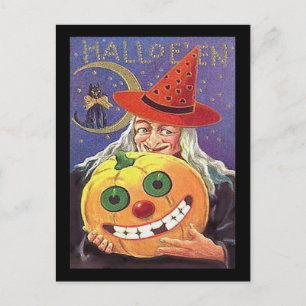 Vintage Witch Halloween Briefkaart
