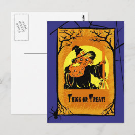 Vintage Witch Halloween Briefkaarten