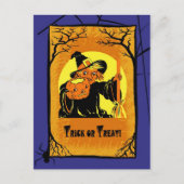Vintage Witch Halloween Briefkaarten (Voorkant)