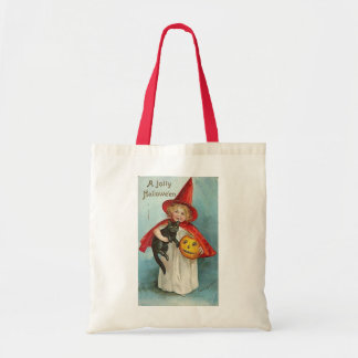 Vintage Witch Halloween Design Tote Bag