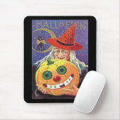 Vintage Witch Halloween Muismat (Met muis)