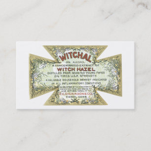 Vintage Witch Hazel Visitekaartje