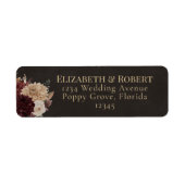Vintage Witchy Floral Wedding Address Labels (Voorkant)