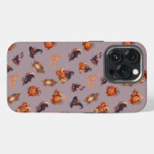 Vintage Witchy Halloween Pumpkins & Ravens Pattern iPhone Hoesje (Achterkant horizontaal)