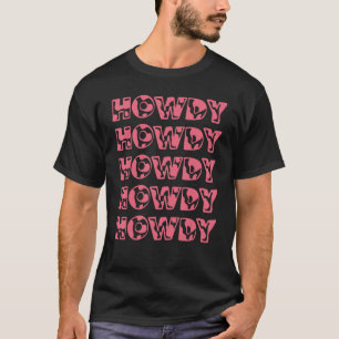 Vintage Witte Howdy Rodeo Westers Landelijk Zuiden T-shirt