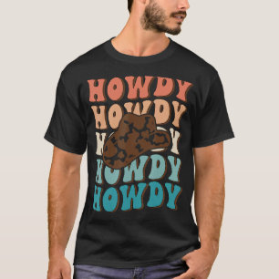 Vintage Witte Howdy Rodeo Westers Landelijk Zuiden T-shirt