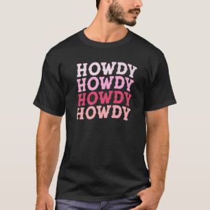 Vintage Witte Howdy Rodeo Zuidelijke Cowgirl Count T-shirt