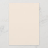 Vintage Witte Rozen Menu Kaart (Achterkant)