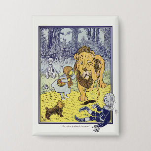 Vintage Wizard of Oz Dorothy en Laffe Leeuw Button