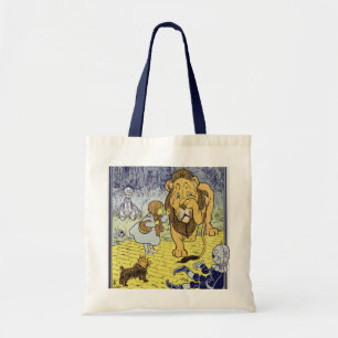 Vintage Wizard of Oz Dorothy en Laffe Leeuw Tote Bag