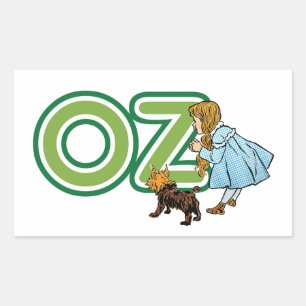 Vintage Wizard of Oz Dorothy Toto met GROETE lette Rechthoekige Sticker