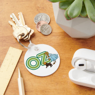 Vintage Wizard of Oz Dorothy Toto met GROETE lette Sleutelhanger
