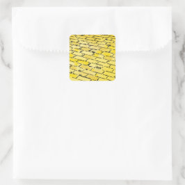 Vintage Wizard of Oz Gele Bakstenen Weg van Denslo Vierkante Sticker