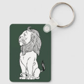 Vintage Wizard of Oz, laffe lauwe leeuw Sleutelhanger (Achterkant)