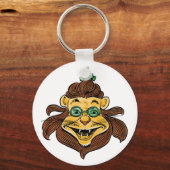 Vintage Wizard of Oz, Leeuw draagt een groene bril Sleutelhanger (Voorkant)