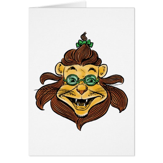 Vintage Wizard of Oz, Leeuw draagt groene bril (Voorkant)