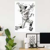 Vintage Wizard of Oz-sprookjes, de Scarecrow Poster (Thuiskantoor)