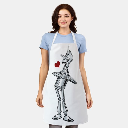 Vintage Wizard of Oz, Tinman Gelukkig glimlach hee Schort (Gedragen)