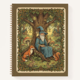 Vintage Wizard's Grove & Betoverde Bosdieren  Notitieboek
