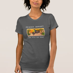  Vintage Woestijn Zonsondergang Cowboy  T-shirt