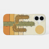 Vintage Woestijncactus iPhone 16 Hoesje (Achterkant horizontaal)