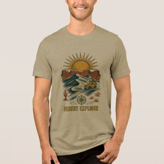 Vintage woestijnontdekkingsavontuur buiten Tri-Blend shirt