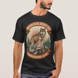 Vintage Wolf Mountain Spirit - Wildernis Verkenner T-shirt